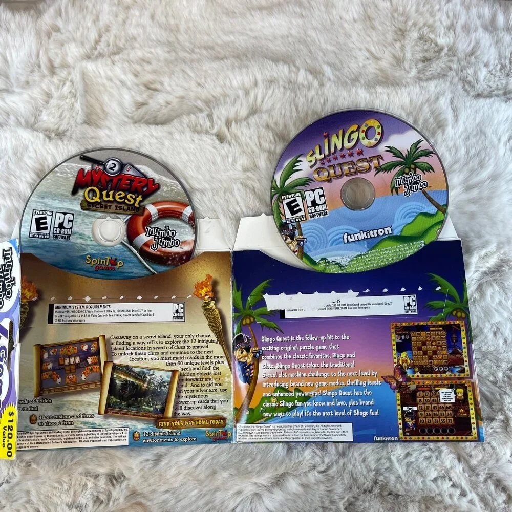 Mumbo Jumbo Premium 6 Pack Games Luxor 2 Jewel Quest PC CD ROM